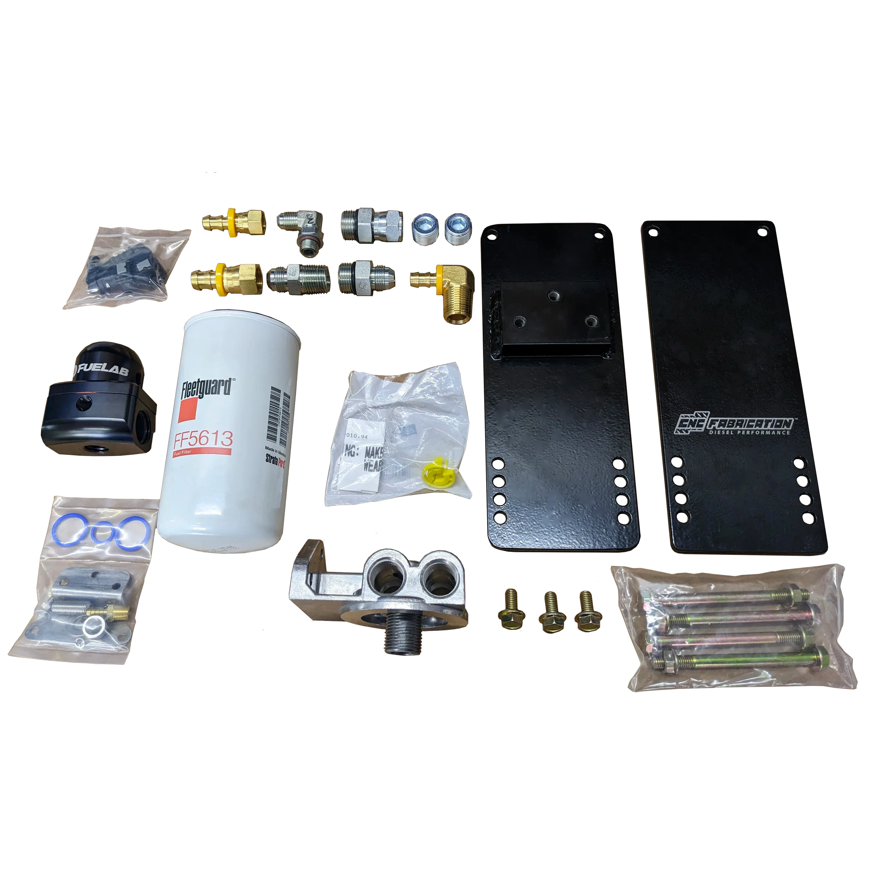 CNC Fabrication T4 Turbo 4-Line Feed Valley Mount Fuel Line Kit - 7.3 Powerstroke (1994.5-2003) - Image 5